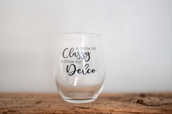 Delco Wine Glass | Classy Philadelphia Gift