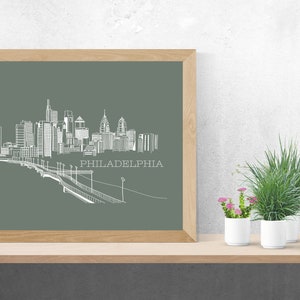Philly Skyline | Philadelphia Print | Philadelphia artwork | Digital Download | Printable | Philly Gift | Philadelphia gift | Gifts under 25