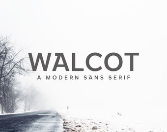Walcot Modern Sans Serif Font | Instant Digital Download |
