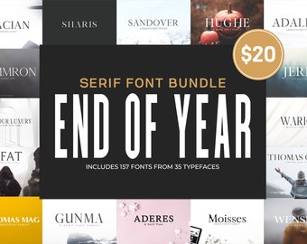 97% OFF Font Bundle | Modern Typography Serif Font Bundle | Instant Digital Download | Magazine Serif Fonts | Wedding Fonts