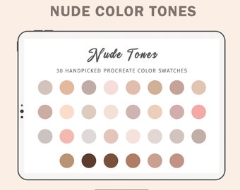 30 Nude Color Tones Procreate Color Palette