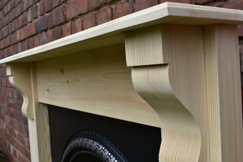 Fire Surround With Corbels /pine Mantel Solid Pine Wooden . We Etsy UK