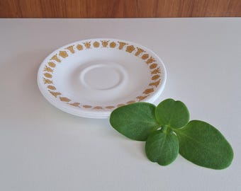 Platillos antiguos Corelle Butterfly Gold - Como nuevos. 3 platillos de repuesto para taza de café Corelle.