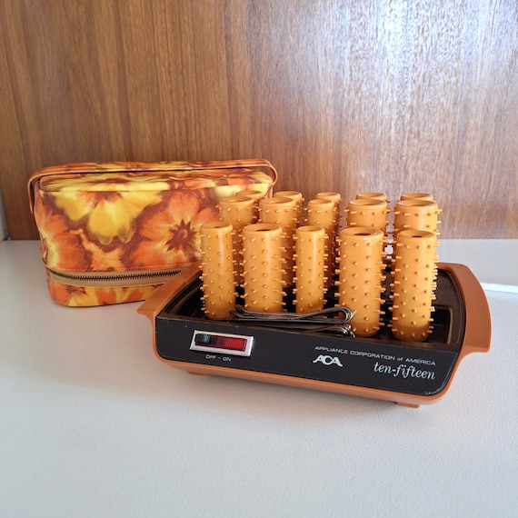 Vintage Ten Fifteen Heated Hair Curler Set With Carry Case Heated Hair Rollers Heated Curler Stand Hair Styling Curlers Etsy