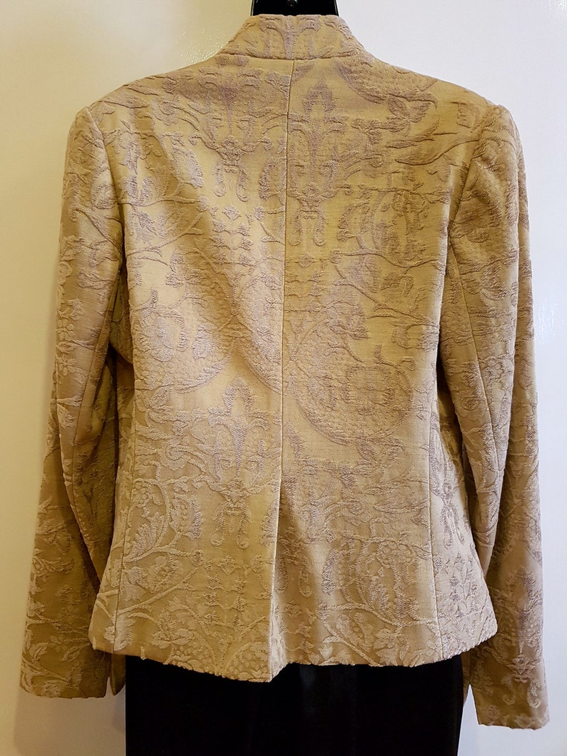 Vintage Gold Jacquard Evening Jacket by Carla Zampatti Size | Etsy