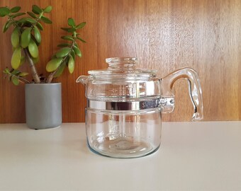 Vintage As New 4 Cup Clear Glass Pyrex Coffee Percolator 7754