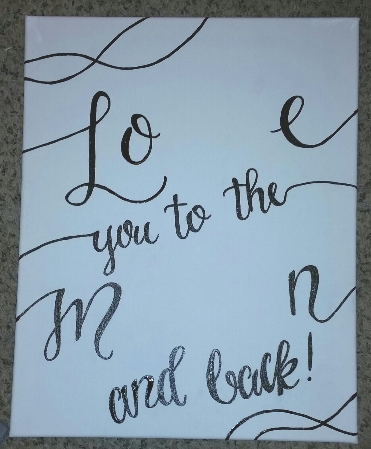 Handprint And Footprint Painting Canvas Art Love You To The Etsy Handprint And Footprint Painting Canvas Art Love You To The Etsy