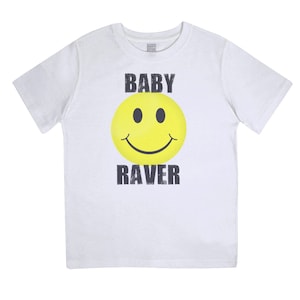 Baby raver toddler t-shirt. Boy, girl or gender-neutral (clubbing house music nineties dance era bodysuit / baby-grow)