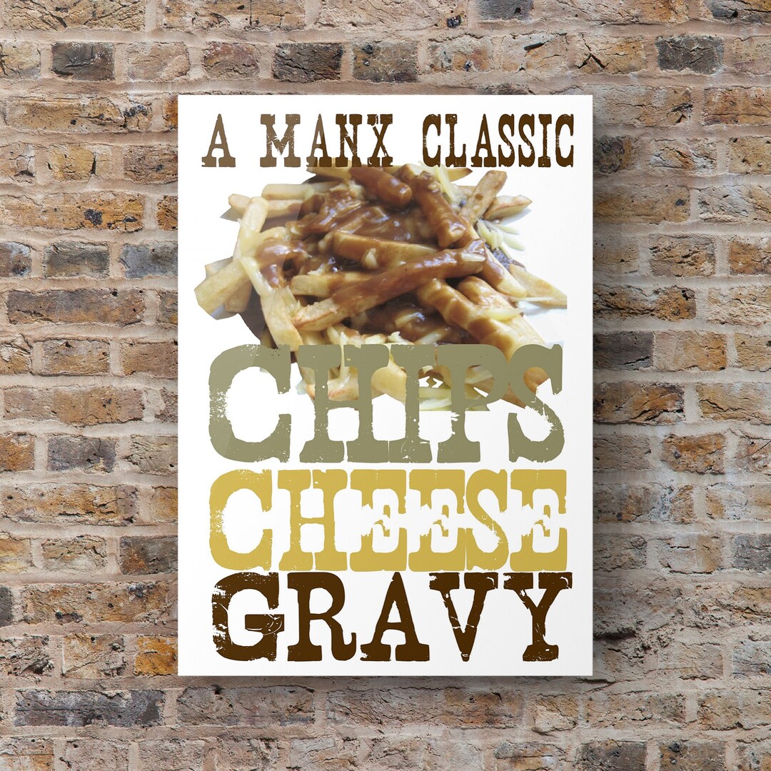 Chips Cheese and Gravy / Vintage Style / Manx / Isle of Man / Etsy