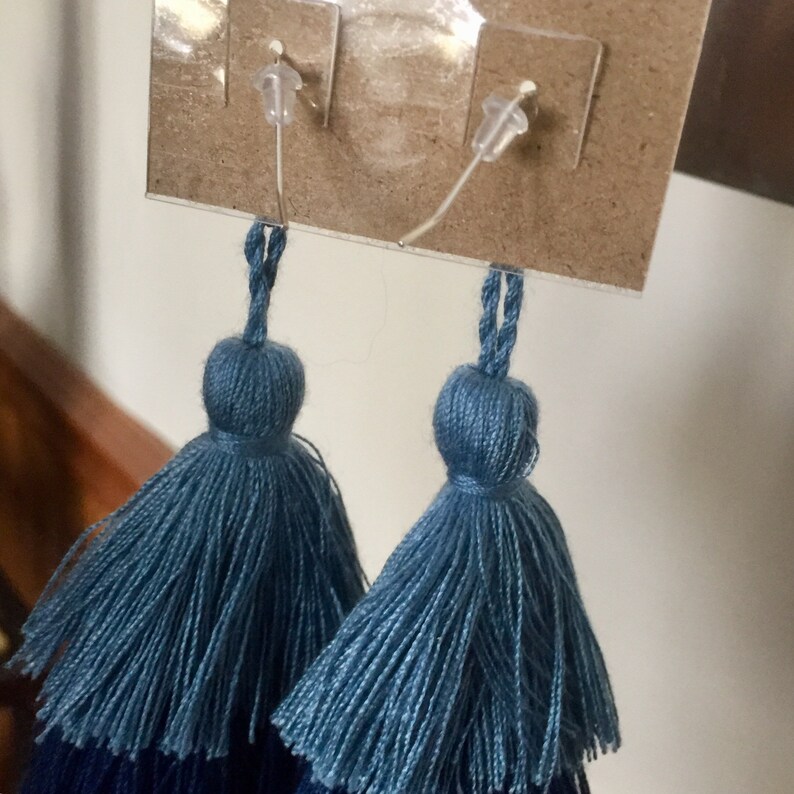 3-Tier Tassel Earrings