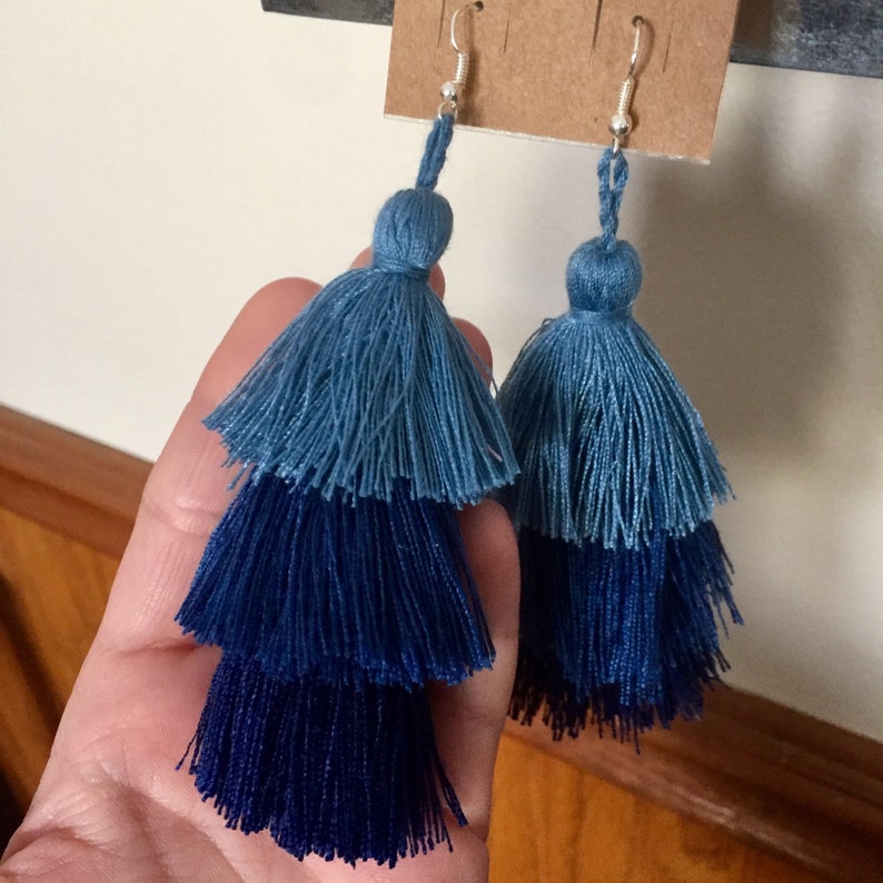 3-Tier Tassel Earrings