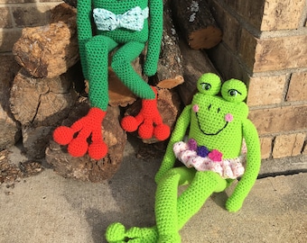 Crochet Frog Pair Pattern: Amigurumi Frogs (PDF Pattern)
