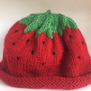 Strawberry Knitted Baby Hat