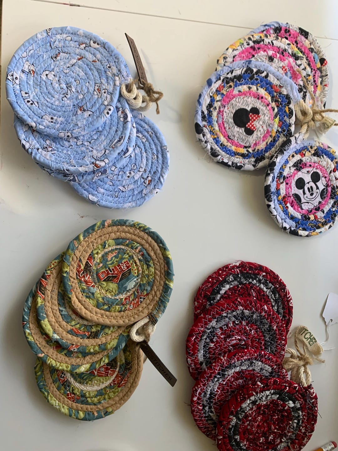 Fabric Rope Coasters - Etsy
