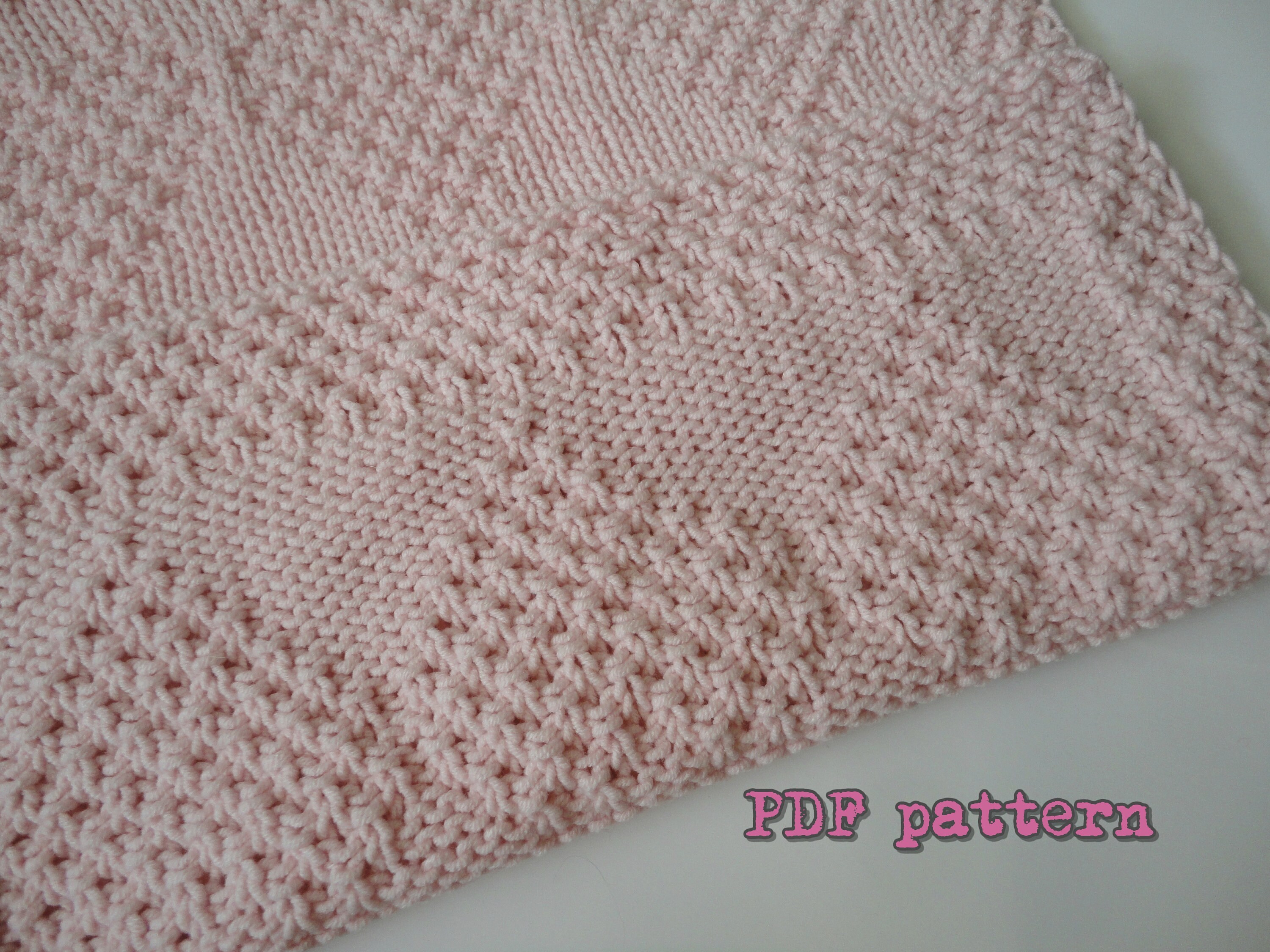 Easy Knit Heart Baby Blanket PDF Pattern Etsy