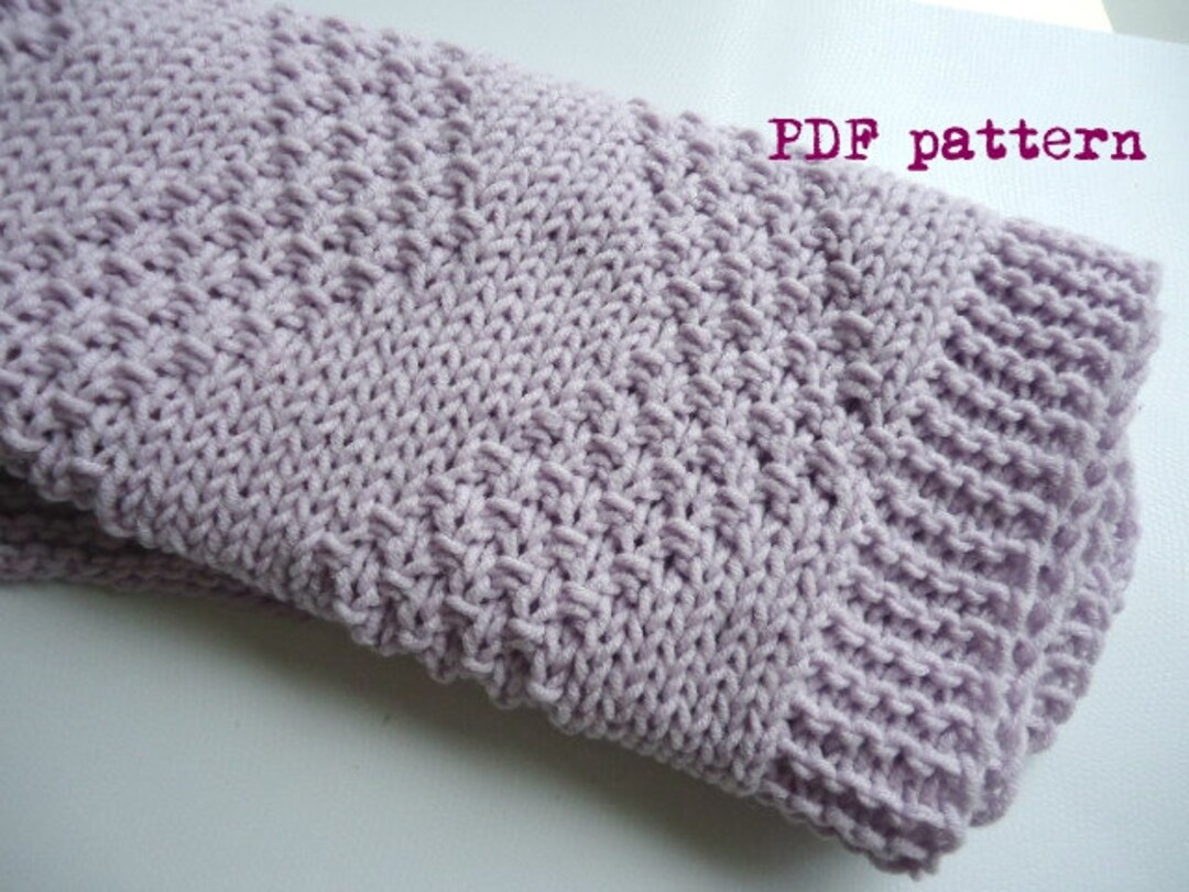 Easy Knit Only Knit & Purl Baby Blanket / Chevron Pattern Blanket DIY / PDF PATTERN Etsy