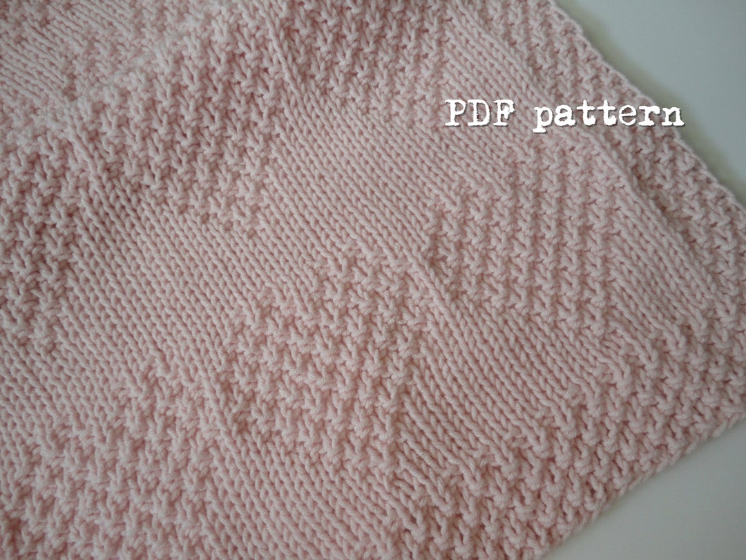 Easy Knit Heart Baby Blanket PDF Pattern Etsy