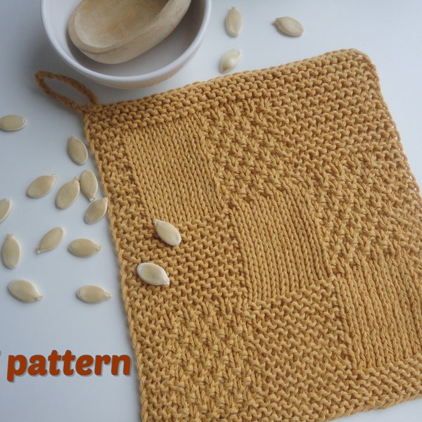 Easy Knit Dishcloth PDF Pattern / Knitted Dish Cloth Tutorial