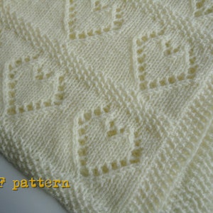 Easy Lace Heart Baby Blanket