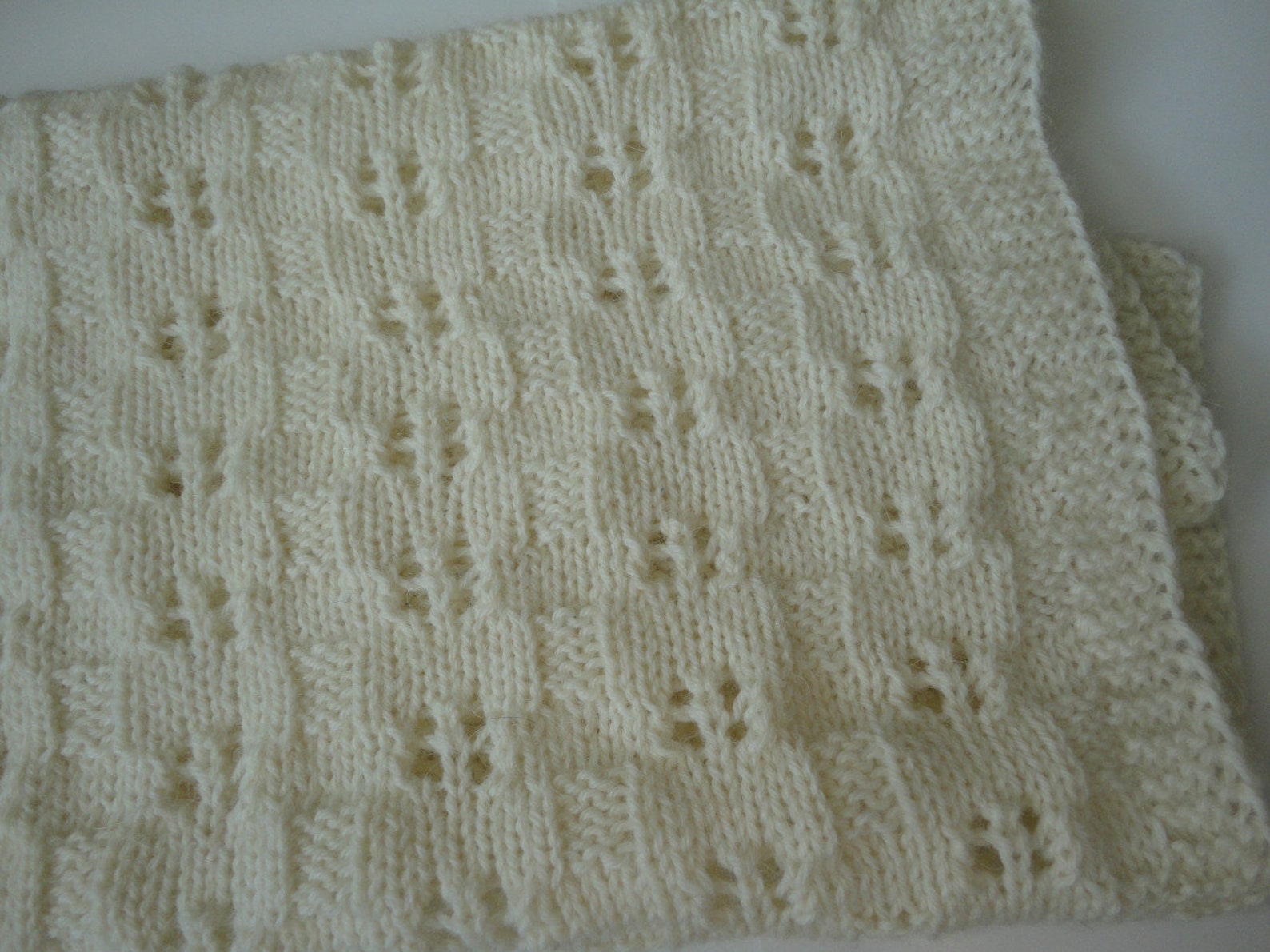 Lace Knit Baby Christening Blanket Pattern/ Knitted Baptism Etsy