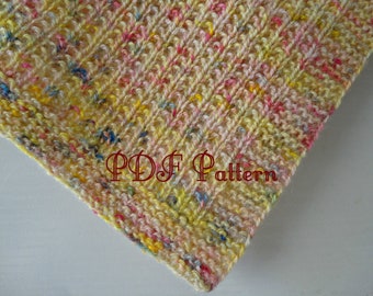Easy Knit Blanket Pattern / Knit Blanket Pattern / Instant Download Pattern