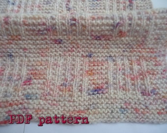 Quick Knit Hand Dyed Yarn Baby Blanket PDF Pattern