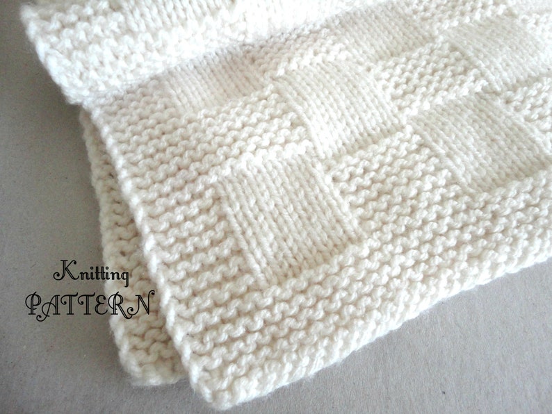 Knit Baby Blanket PATTERN Beginner Blanket Knitting PATTERN Etsy