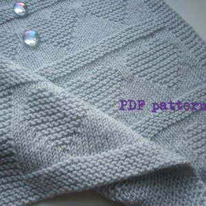 Easy Knit Heart Baby Blanket PDF Pattern image 1