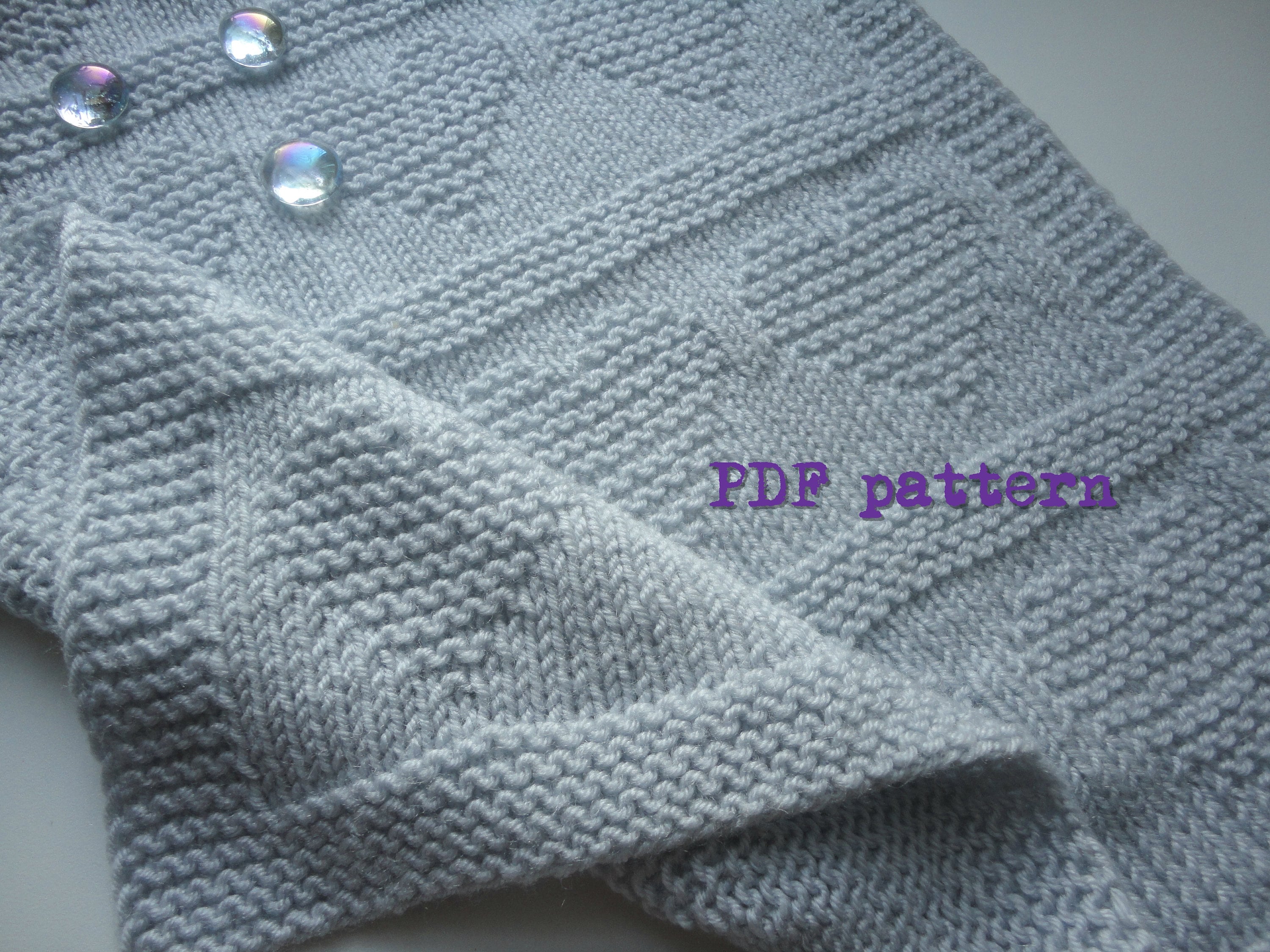 Easy Knit Heart Baby Blanket PDF Pattern Etsy