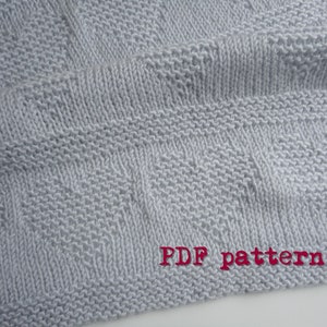 Easy Knit Heart Baby Blanket PDF Pattern image 2