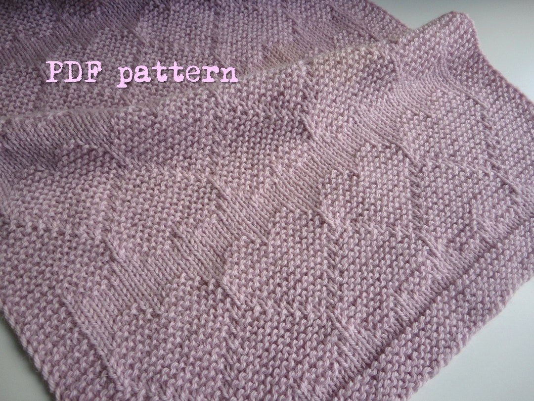 Easy Knit Sweet Heart Knit Baby Blanket PDF Pattern - Etsy