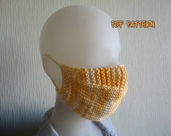 Easy Quick Knit Face Mask Pattern PDF