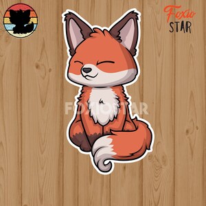 Kawaii Fox Sticker / Fox Sticker / Chibi Fox Sticker