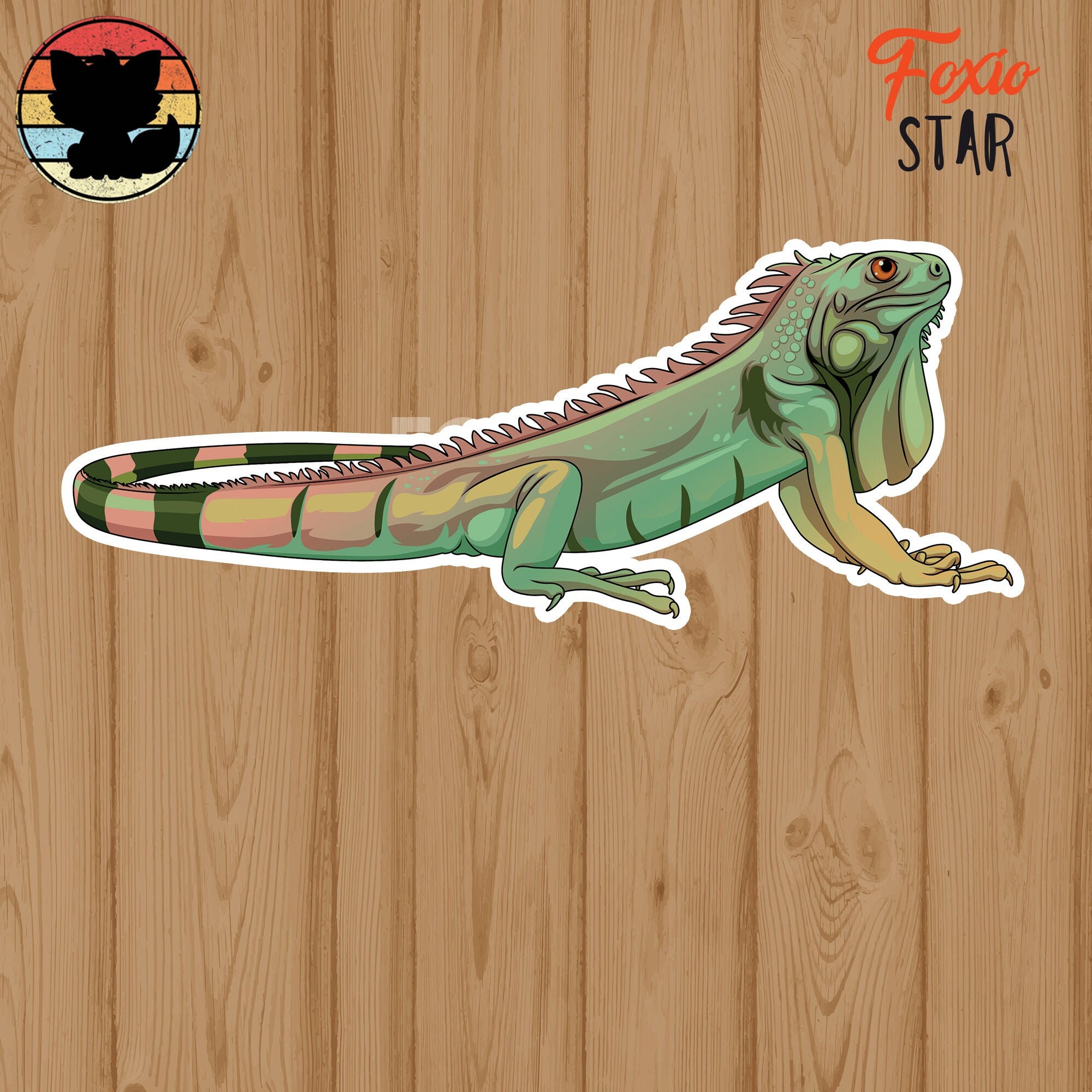 Iguana Sticker / Reptile Sticker / Gifts for Reptile Owner Etsy