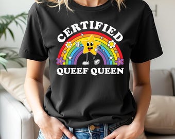 Certified Queef Queen T-Shirt - Funny Bachelorette Party Exchange - Raunchy Offensive Shirts - Gag Gifts