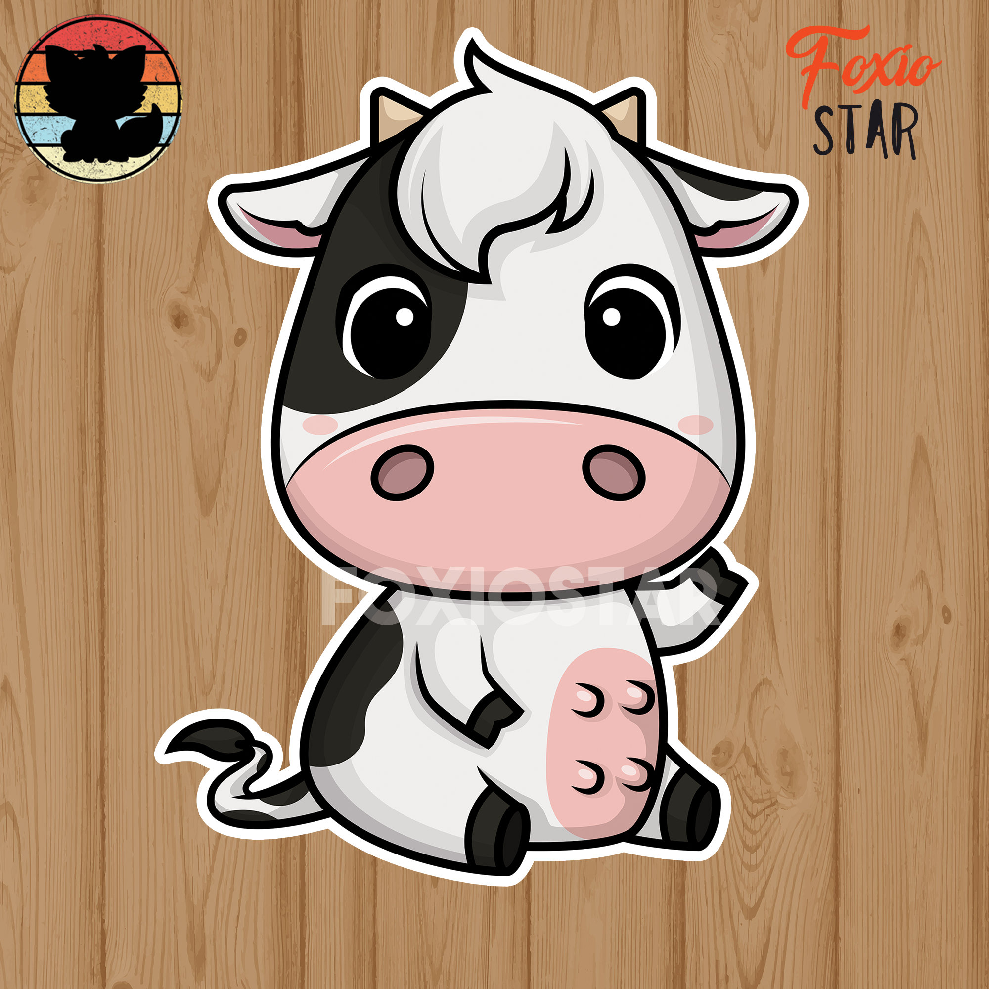 Cute Cow Peeking Stickers for Cars, Laptops, Hydroflasks, Gifts – Nekodecal