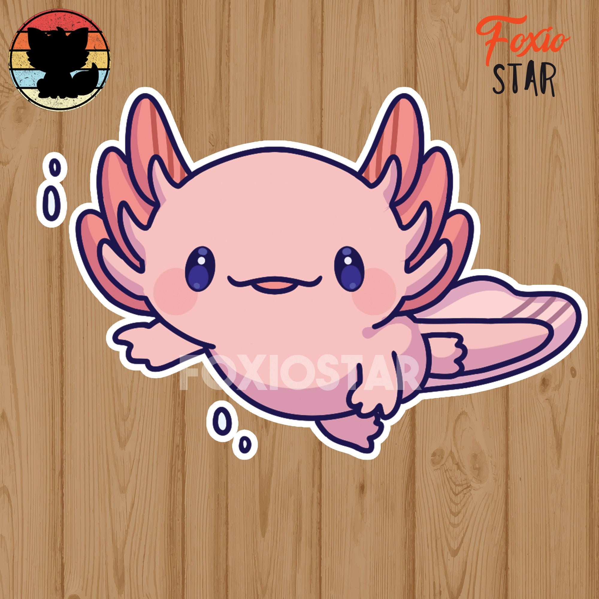 100PCS Kawaii Axolotl Stickers for Laptop Water Bottles Phone Skateboard Luggage Sticker Pack Axolotl Gift for Kids Girls Teens 