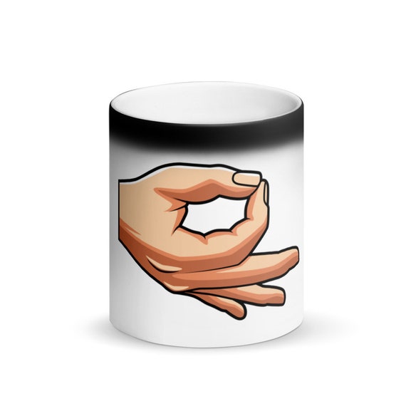 Funny Finger Circle Game Color Changing Mug Gotcha Made You Etsy