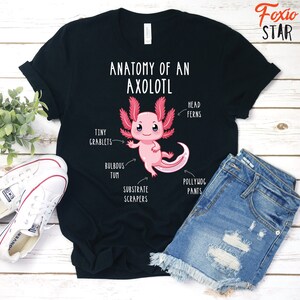Anatomy of an Axolotl T-Shirt: Funny Punny Spirit Animal