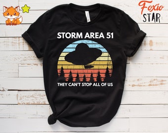 Storm Area 51 They Can't Stop All Of Us Alien UFO T-Shirt