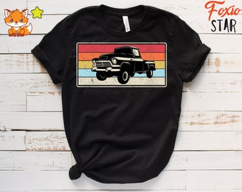 T-shirt med vintage-motiv: Retro lantbrukslastbilsdesign