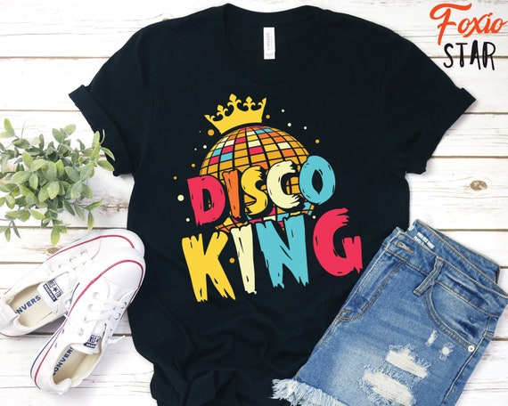 Disco Dad T-Shirt 1970s Disco King Matching Couple Shirts Disco Dad T-Shirt 1970s Disco King Matching Couple Shirts
