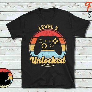 5e verjaardag shirt, verjaardag jongen, vijfde verjaardag, 5 jaar oud, Gaming Gift, Niveau 5 ontgrendeld, 5e verjaardagsfeestje, Gamer verjaardagscadeau
