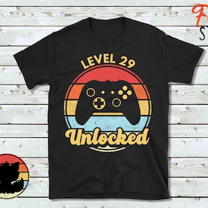 29. Geburtstag Shirt, Geburtstag junge, neunundzwanzigsten Geburtstag, 29 Jahre alt, Level 29 entsperrt, 29. Geburtstagsparty, Gamer Geburtstag Shirt