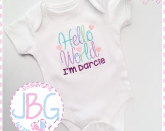 Hello World Newborn Etsy Uk
