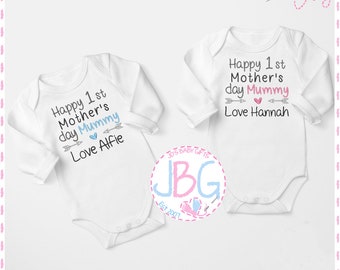Mothers Day Baby Bodysuit Blue Baby Vest Gift 102 No One Loves Me Like Mummy