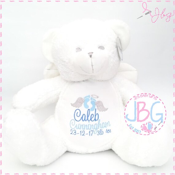 personalised angel teddy bear