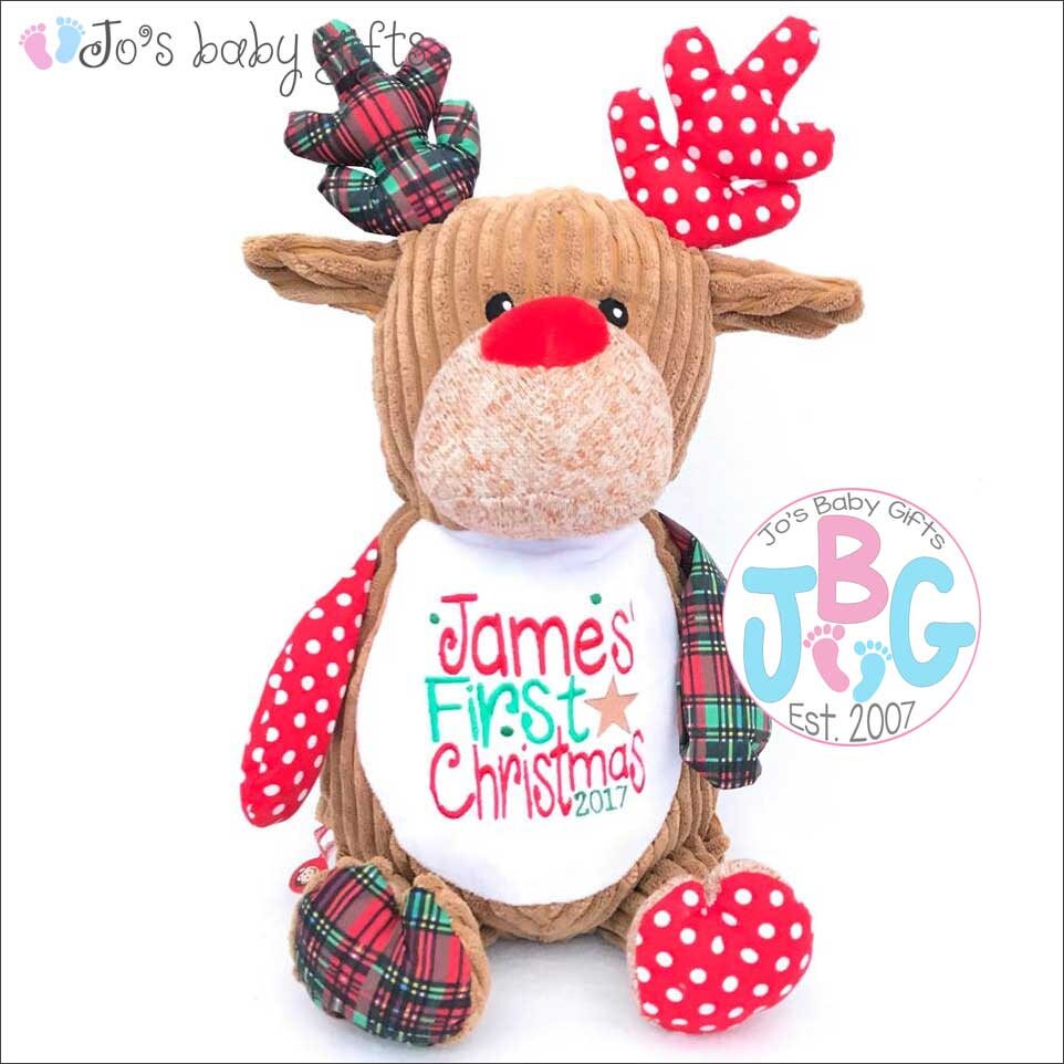 personalised first christmas teddy