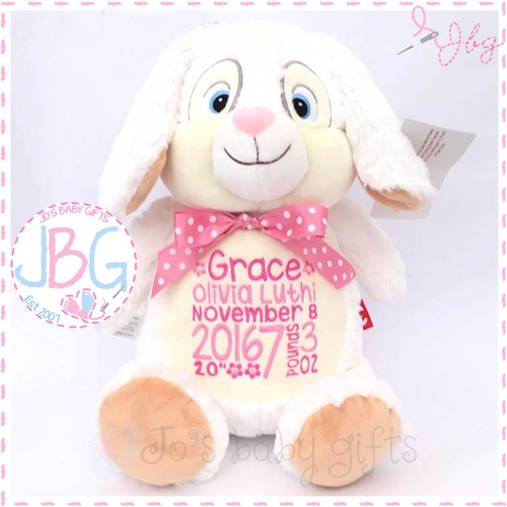personalised rabbit teddy