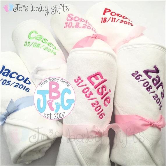 personalised baby bath towels